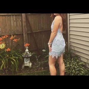 Light blue lace dress